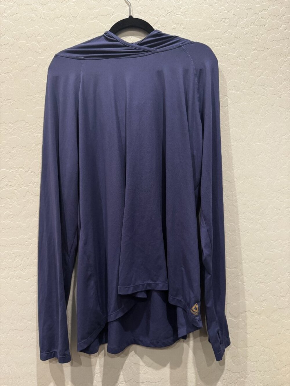 Reebok Navy Long Sleeve Wrap Top Size 2X